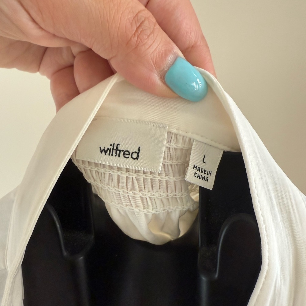 New Wilfred Ivory Long Sleeve Blouse - Picture 2 of 4